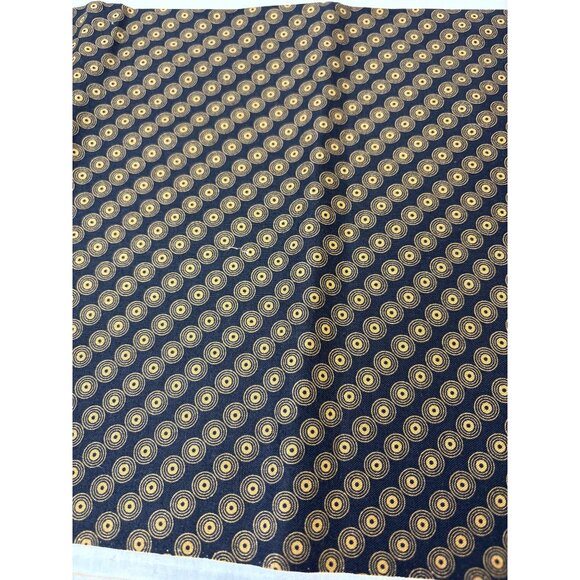 Andover Fabrics 19x44” Black & Gold Cotton Fabric Retro Bullseye Design - Picture 8 of 11